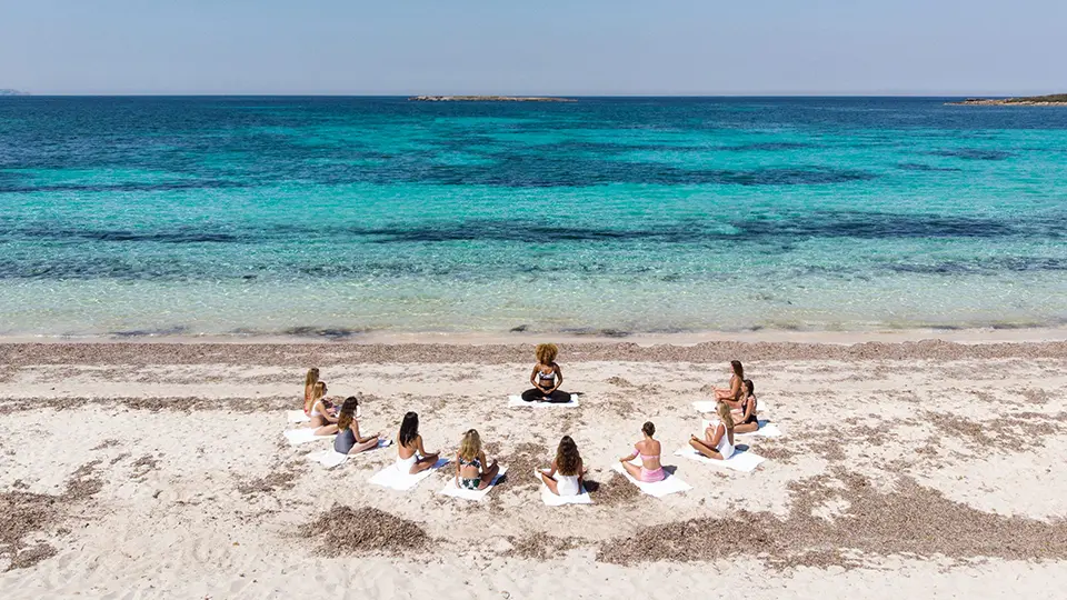 grupa kobiet siedzących na plaży