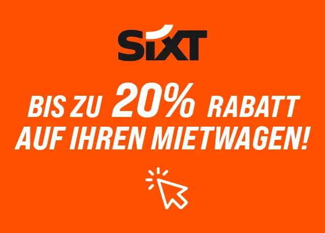 BIS ZU  20%  RABATT AUF IHREN MIETWAGEN!