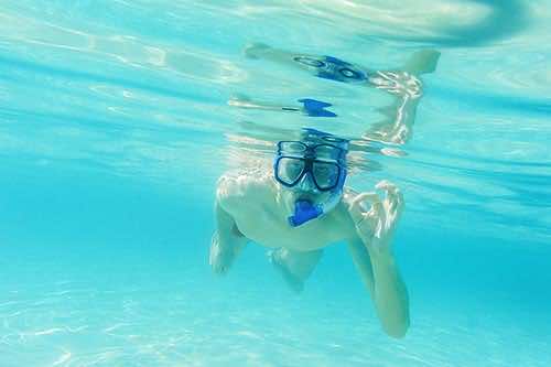 snorkelling in Mallorca's cristal clear water