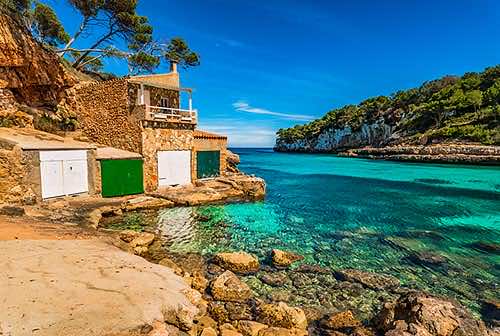 Fischerhäuschen an der Cala Llombards Mallorca