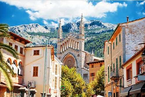 View of Sóller in Mallorca