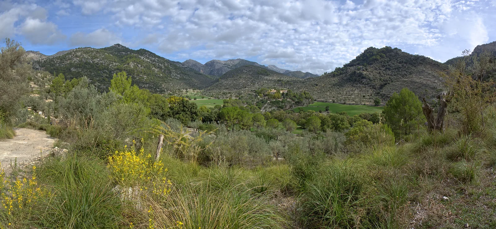 De bergketen van de Serra de Tramuntana