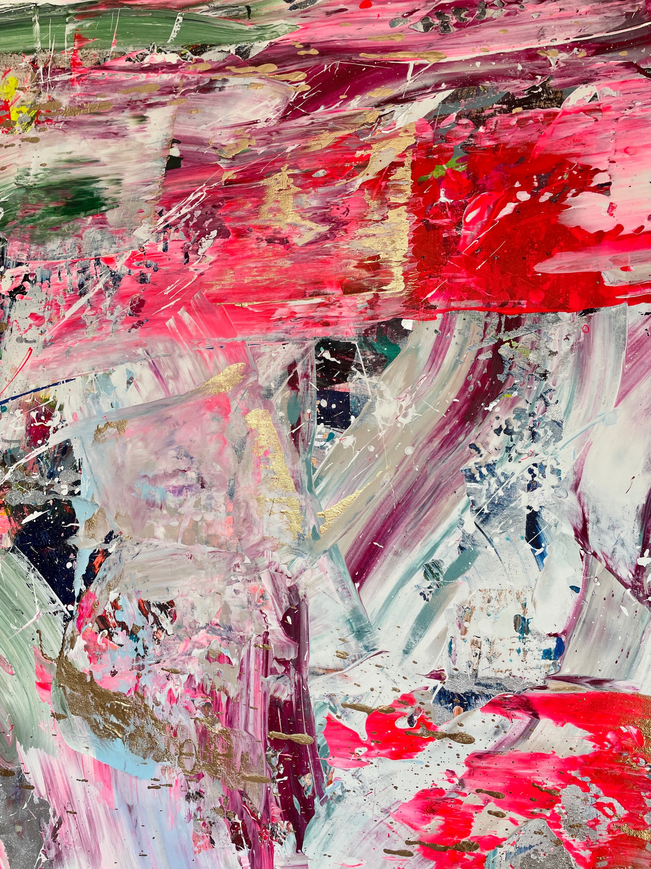 Großformatiges Original Kunstwerk 150x150 | Golden Juicy Summer 6